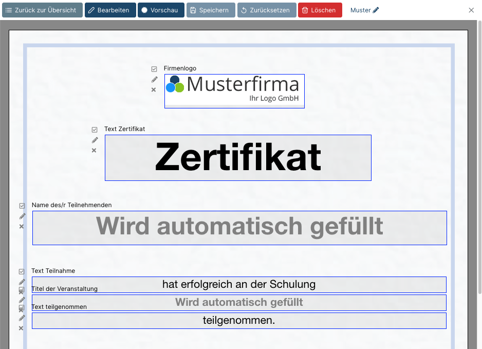 Zertifikat erstellen