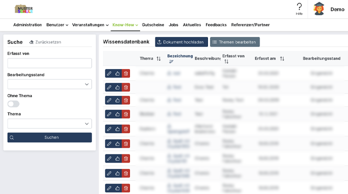 Know-How-DB (Verwaltung)