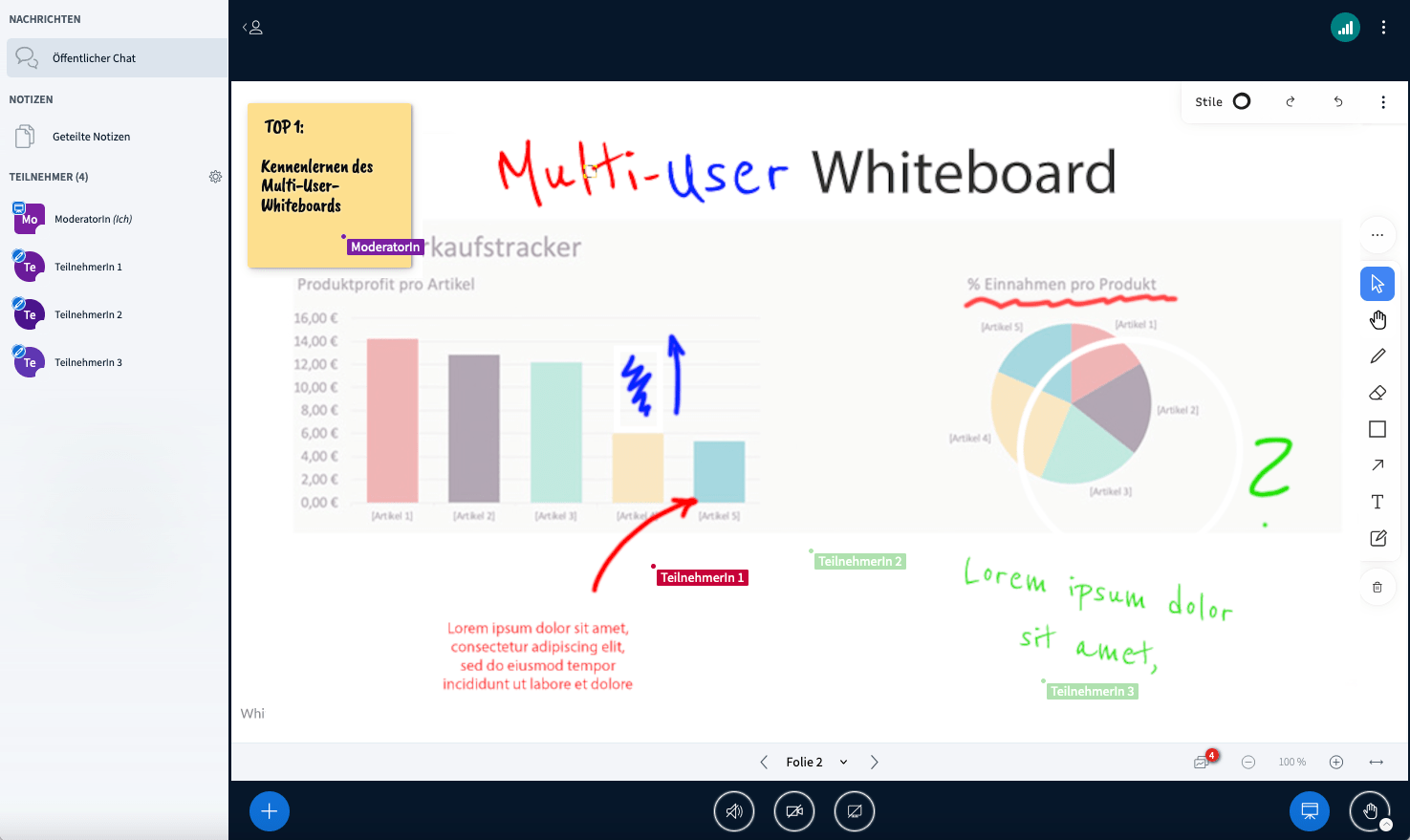 Multi-User whiteboard