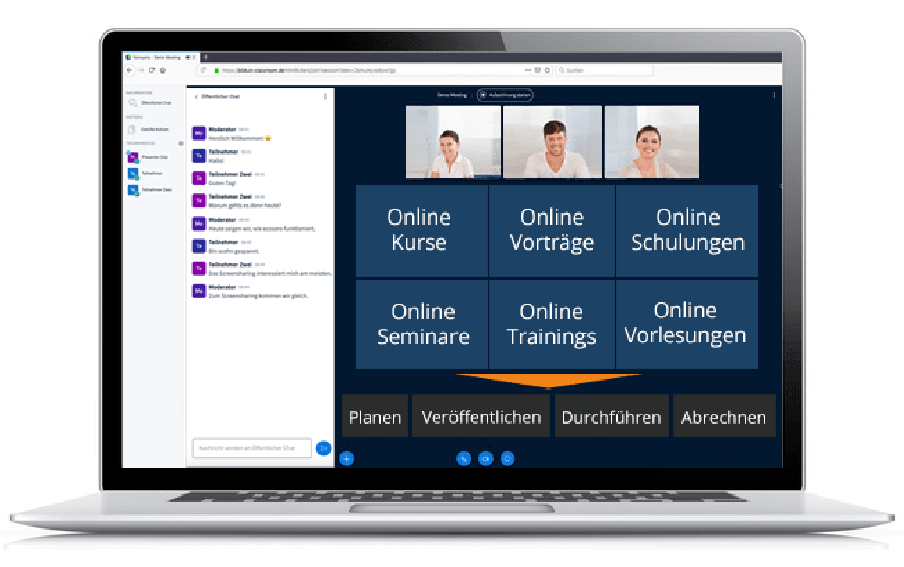 Online Kurse, Vorträge, Seminare, Schulungen, Trainings, Vorlesungen